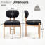 Chaises de salle à manger en bois Ahn, chaises de salle à manger rembourrées en tissu moderne-124571348-124571349