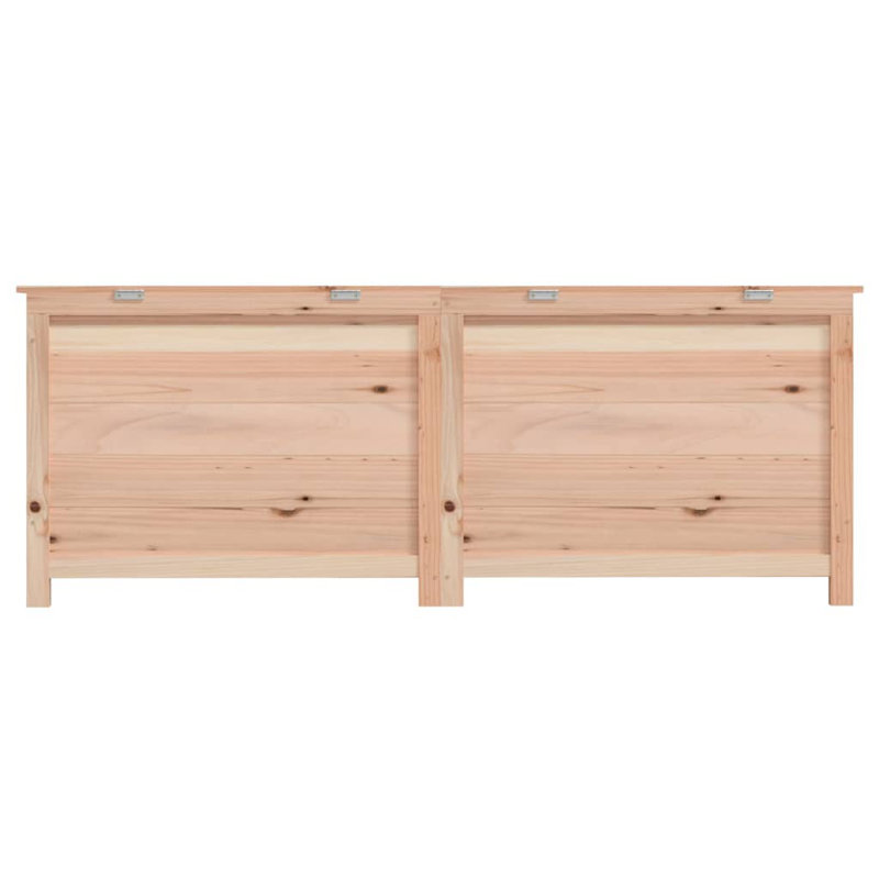Solid Wood Fir Outdoor Cushion Box Garden Storage, Natural,  56cm H x 100cm W x 50cm D