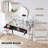 33.9" Mirrored Makeup Vanity Desk With Mirror And Lights, Mirrored Console Vanity Table With 2 Big Drawers & Open Shelf, Dressing Table With Charging Station For Bedroom, Silver