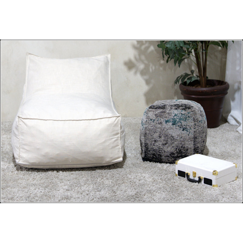 Ettie Fauteuil à billes en tissu résistant à l'eau, doux et confortable pour les espaces de vie modernes, kaki, Tissu kaki
