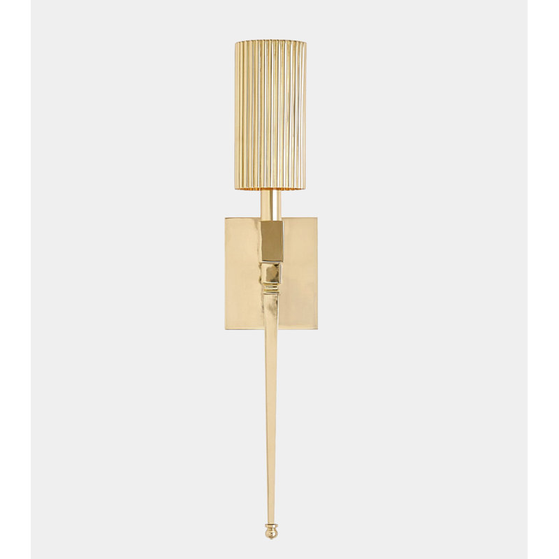 Fluted Single Sconce-Brass