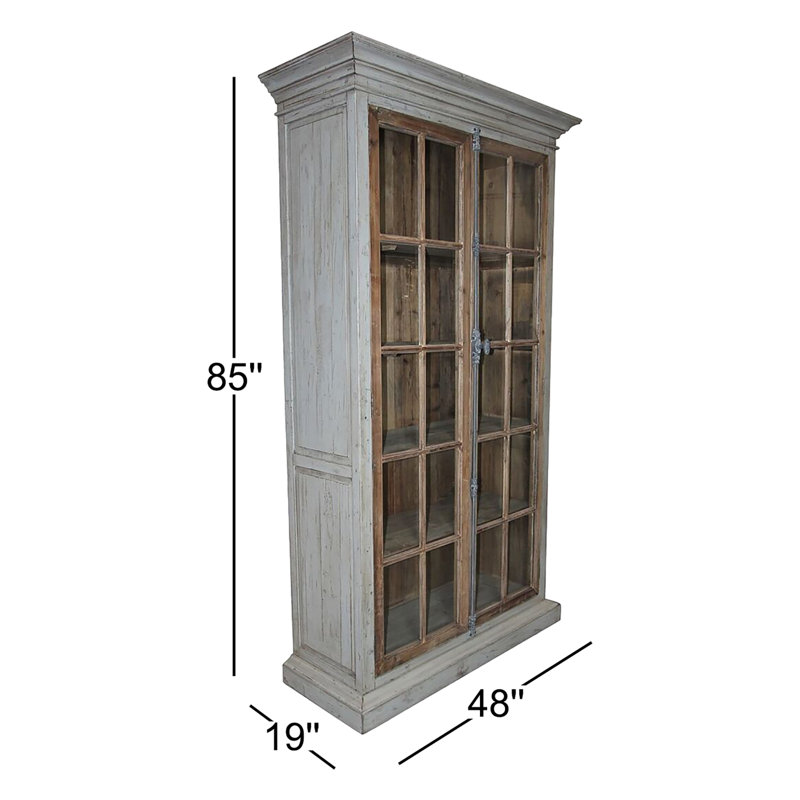 Herminie Storage Bookcase, Grey Brown