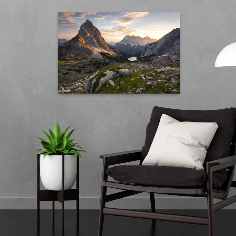 «Paradise View Abstract Contemporary Flower Landscape», reproduction d'art murale, 16" H x 24" W