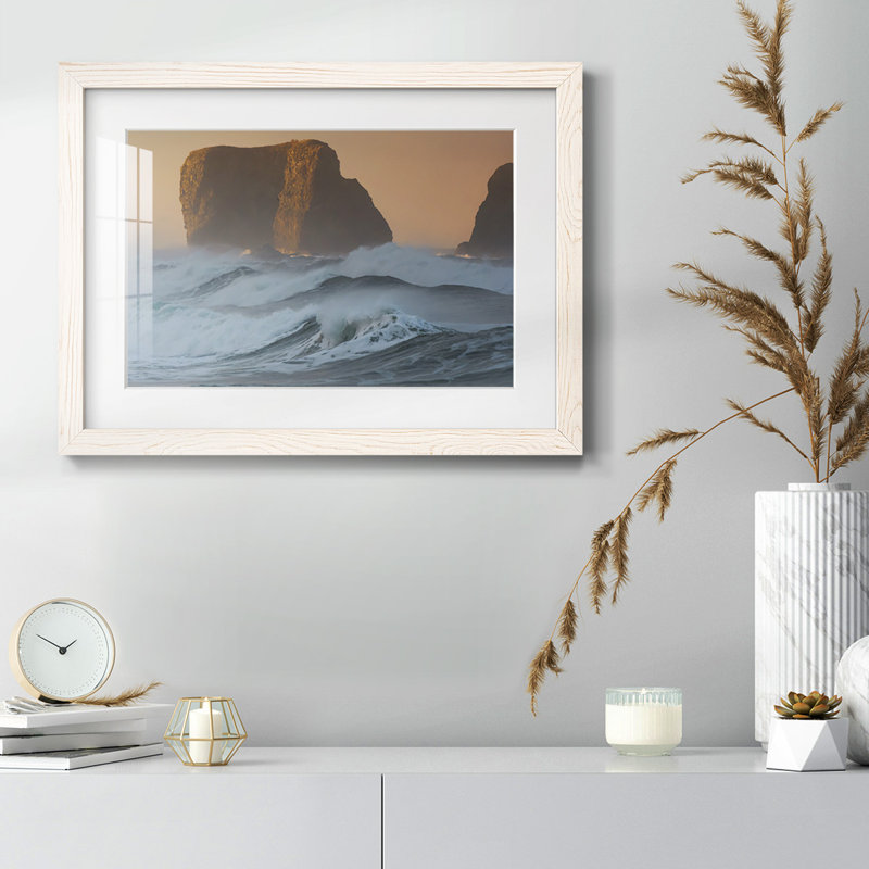 " To The Shore ", White Framed, 26" H x 38" W x 1.5" D