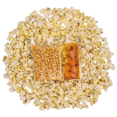 Nostalgia Best Tasting Premium Popcorn, Oil & Seasoning Salt All-In-One Packs (Pack Of 24)