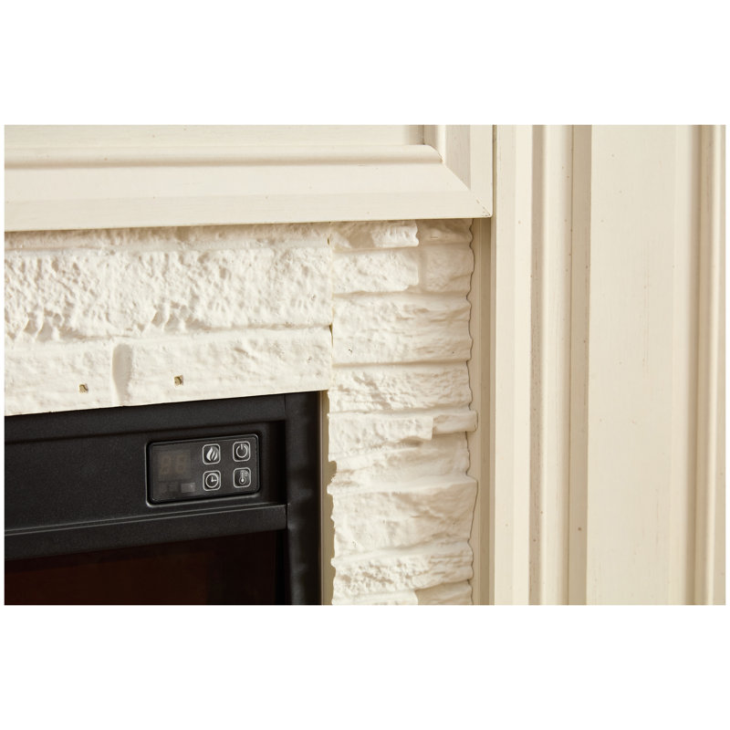 Foyer électrique encastré de 76 cm (30 pouces) avec télécommande, flamme réglable et éclairage supérieur, chauffage de 1500 W pour montage mural, noir