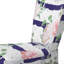 Chaise d'appoint rembourrée à motif blanc et bleu