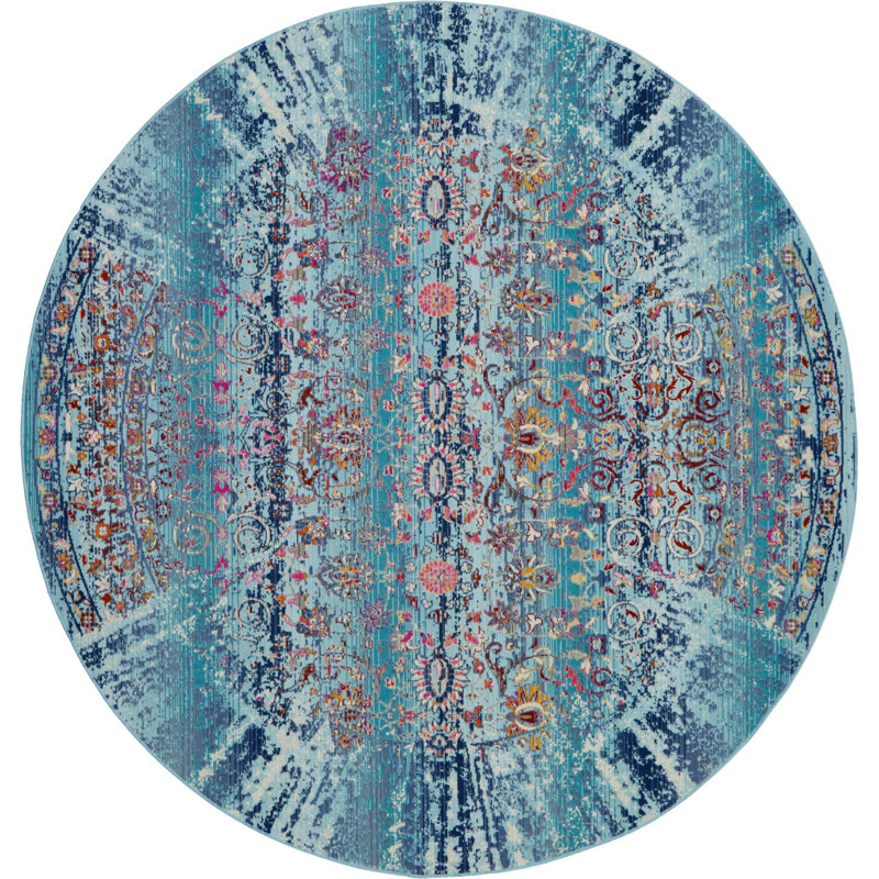 Lowndes Oriental Indoor Rug, Round 4'