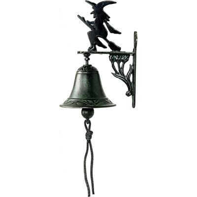 Vintage Witch Doorbells, Cast Iron Dinner Bell Outdoor, Hanging Bells for Door, Christmas Doorbell for Porch Front Door Garden Yard Indoor Outdoor