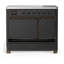 Cuisinière à induction 40 pouces avec 6 éléments à induction en graphite mat Majestic III Series (garniture brunie)-124828857-124828868