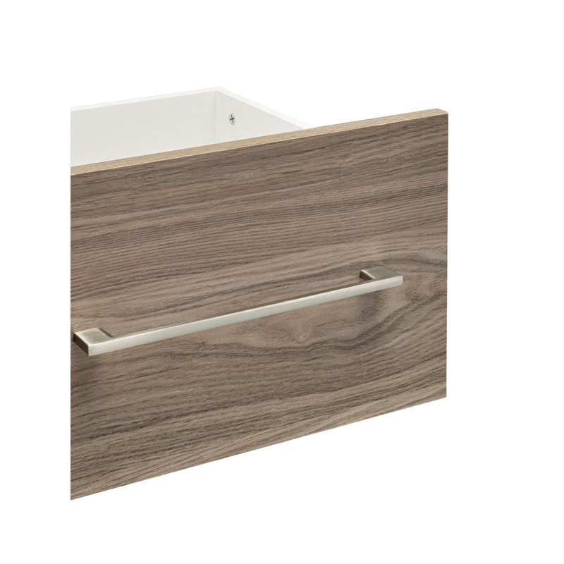 SuiteSymphony 72" W - 108" W Closet System with Drawers, Natural Gray