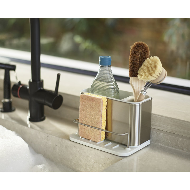Surface Stainless Steel Kitchen Sink Organizer, Stone/White