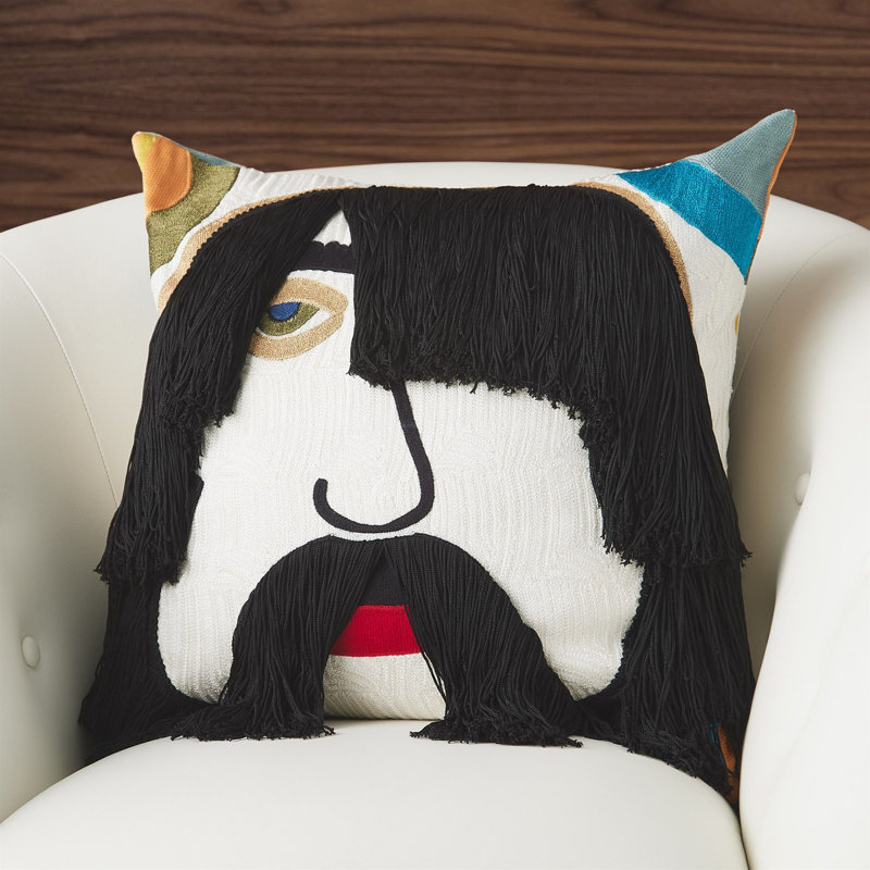 Jag Fringe Square Pillow Cover & Insert