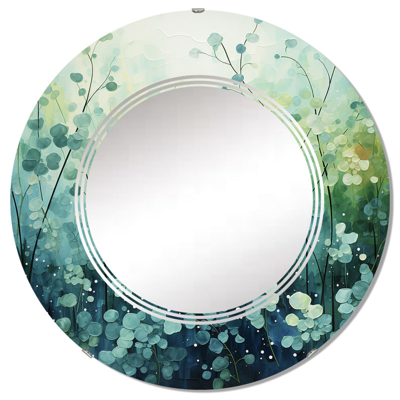 Belisar - Miroir mural moderne rond, 32 po x 32 po