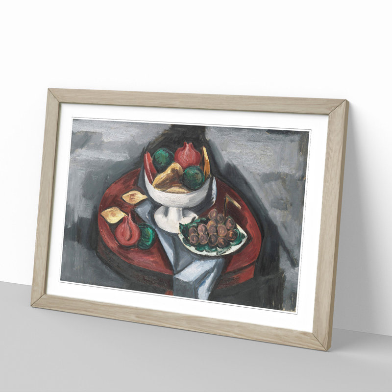 Fruit Still Life by Marsden Hartley - Framed Print, 36cm H x 48cm W x 2cm D, Oak Framed