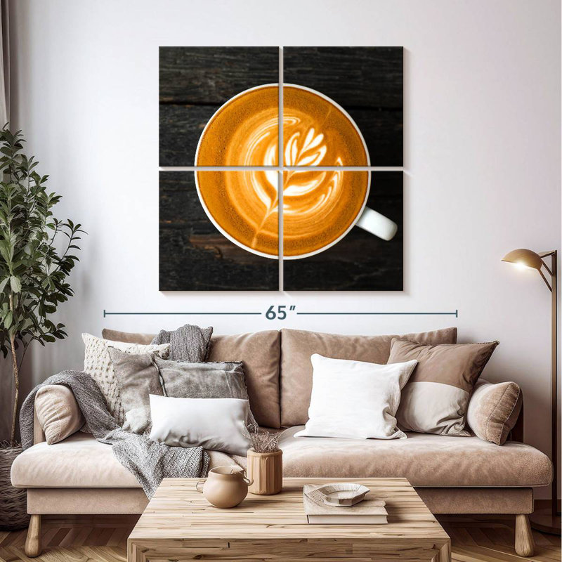 Café au lait chaud Yarlin, H 45 po x l 45 po