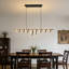 Luminaire de salle à manger à intensité variable de 51 po noir pour îlot de cuisine