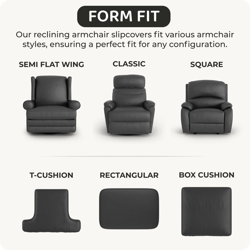 Housse extensible pour fauteuil inclinable - Style italien et qualité supérieure - Collection CottonRich, Brun