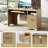 Modern 2-Piece Desk Office Chair Set , 55Inch Executive Fluted Desk with Power Outlets and File Drawer,24.8'' W Velvet Cross-Legged Office Chair with Flip-up Arms and Headrest-1682903304