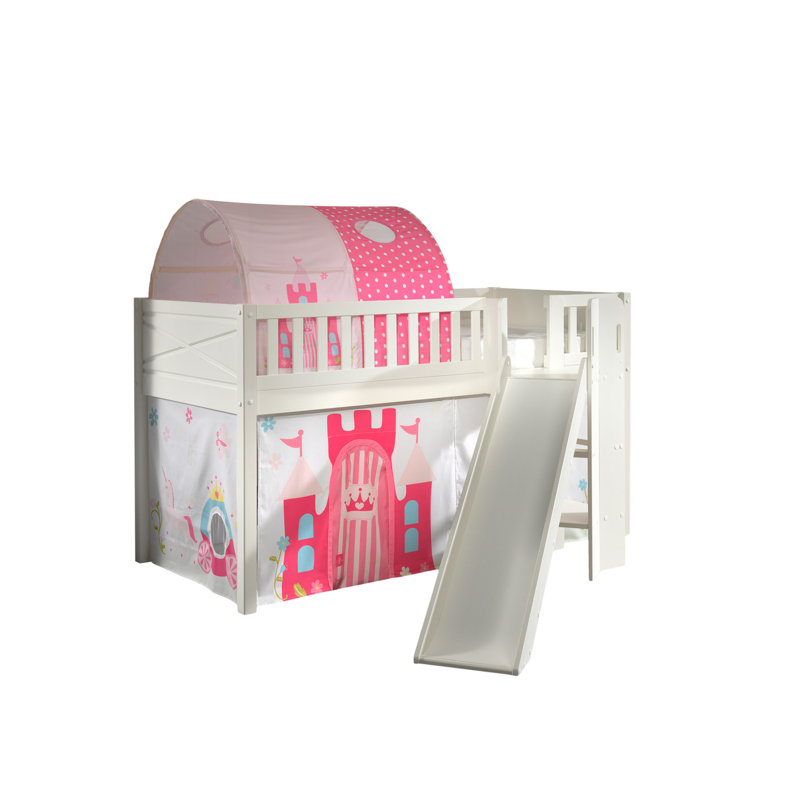 European Single (90 X 200 Cm) Loft Bed with Built-in Ladder Included, Standard