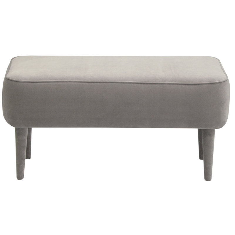 Pastel Upholstered Bench, Grey