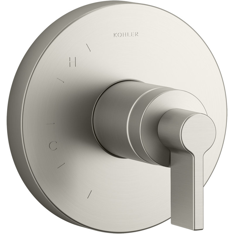 Components Rite-Temp Shower Valve Trim with Lever Handle, Vibrant Brushed Nickel