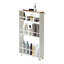 Tower Yamazaki Home Rolling Slim Storage Three Tier Utility Cart With Handle, Steel, Handle, Wheels-46492044