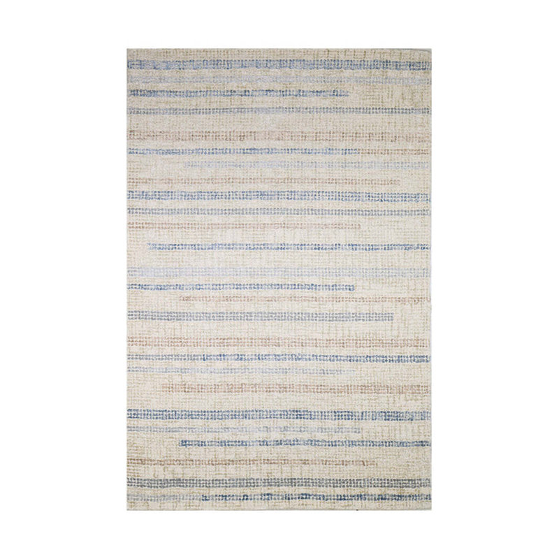 Novara Striped Area Rug in Silver/Khaki/Denim, Rectangle 5' x 8'