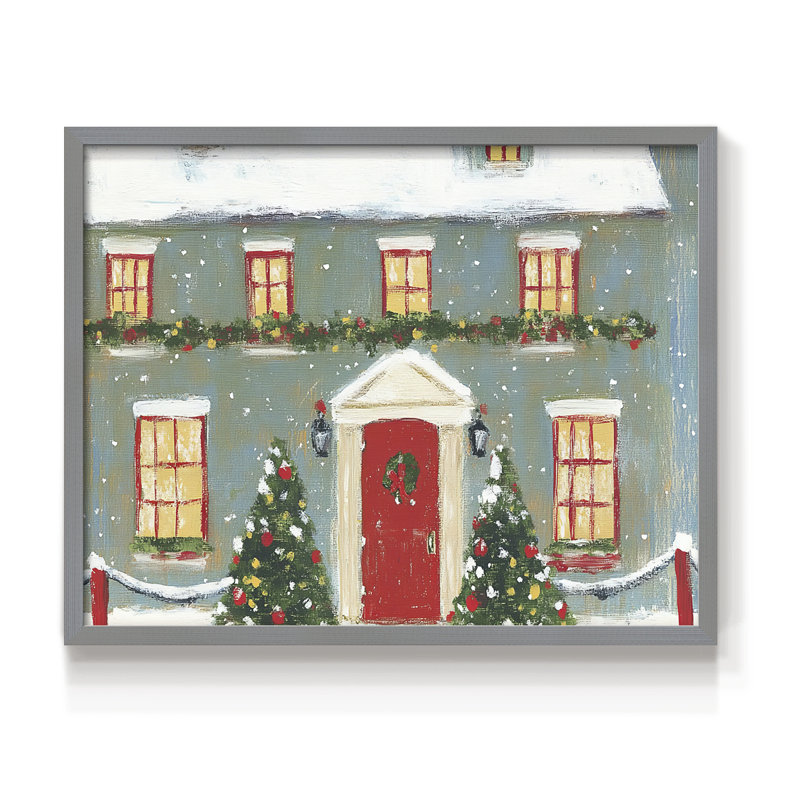 Art de Noël - DCxxi - reproduction encadrée - réversible, Gris, H 22 po x l 28 po