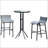 3 Piece Bar Height Outdoor Bistro Set For 2