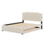 Lit plateforme tapissier avec lit gigogne et 2 ensembles de ports USB-1425816587