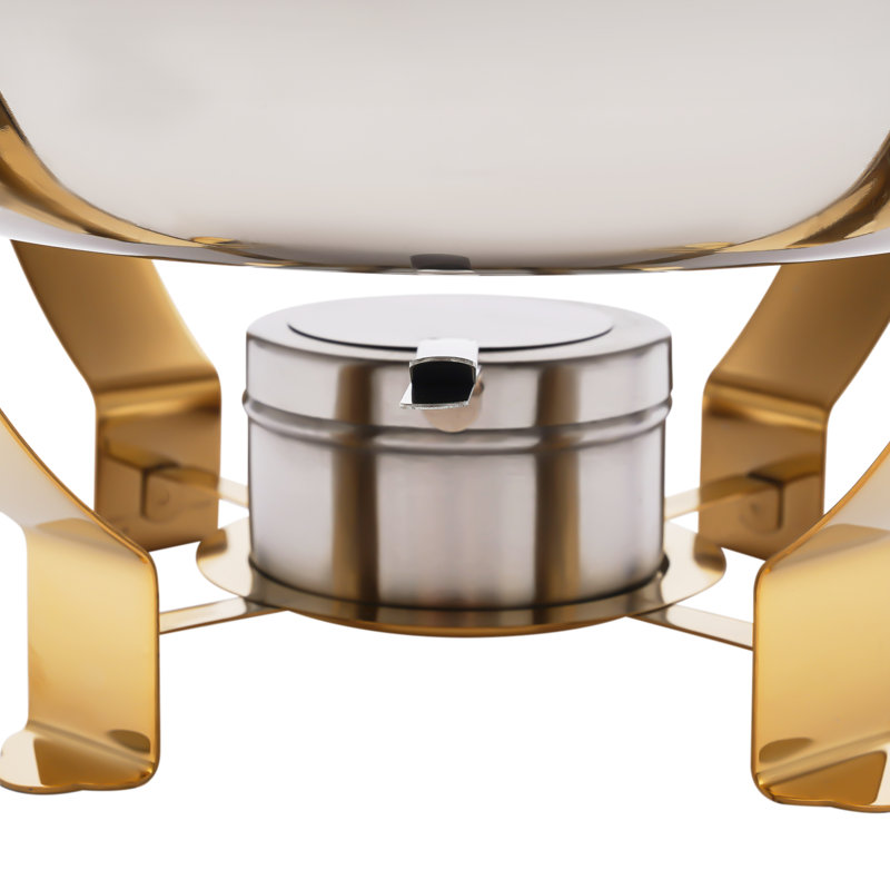 Réchaud 4,5L rond en acier inoxydable, Or
