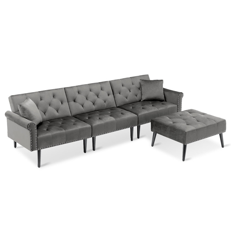 Canapé modulaire inclinable 6 pièces Giancontieri, gris