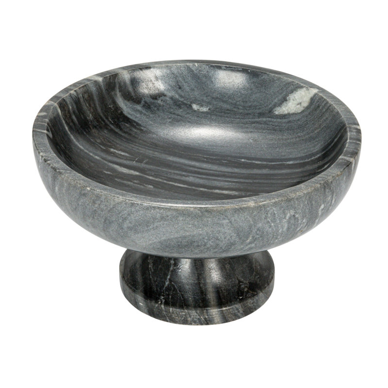Bol piédestal en marbre, Gris