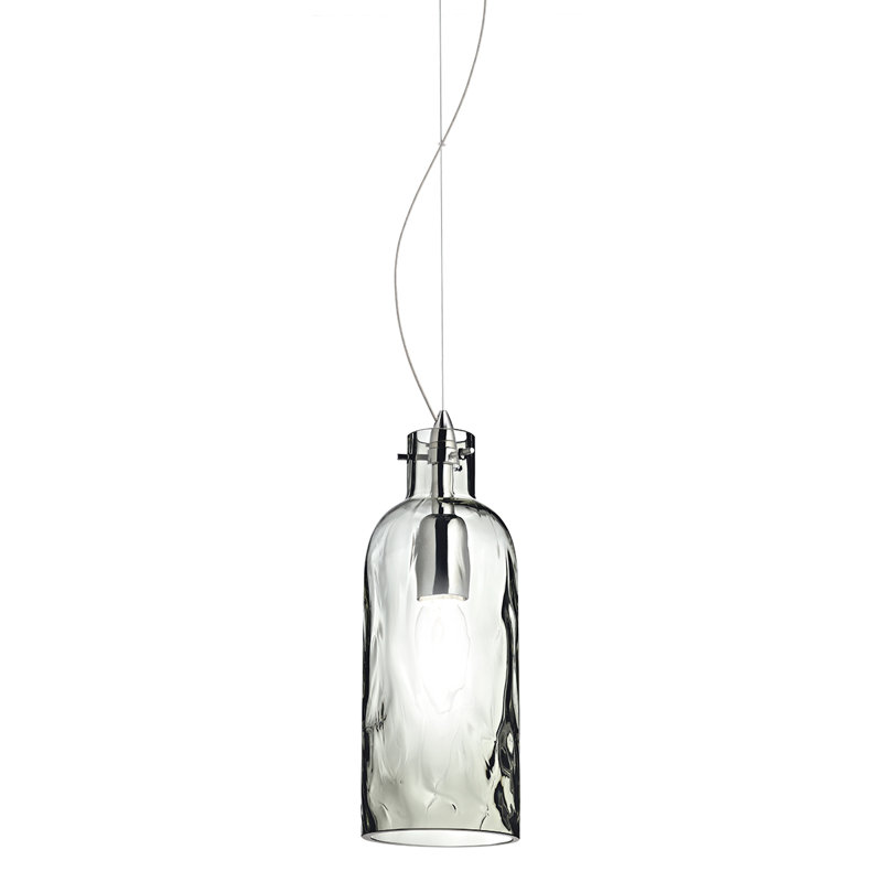Mini-luminaire suspendu 1 lumière Lunga, ambre