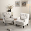 Fauteuil club capitonné à boutons l 29 po avec garniture cloutée Arnice