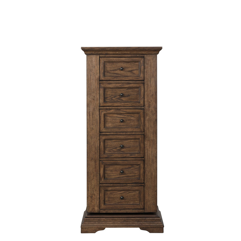 Kerr 6-Drawer Swivel Lingerie Chest With Mirror, Walnut