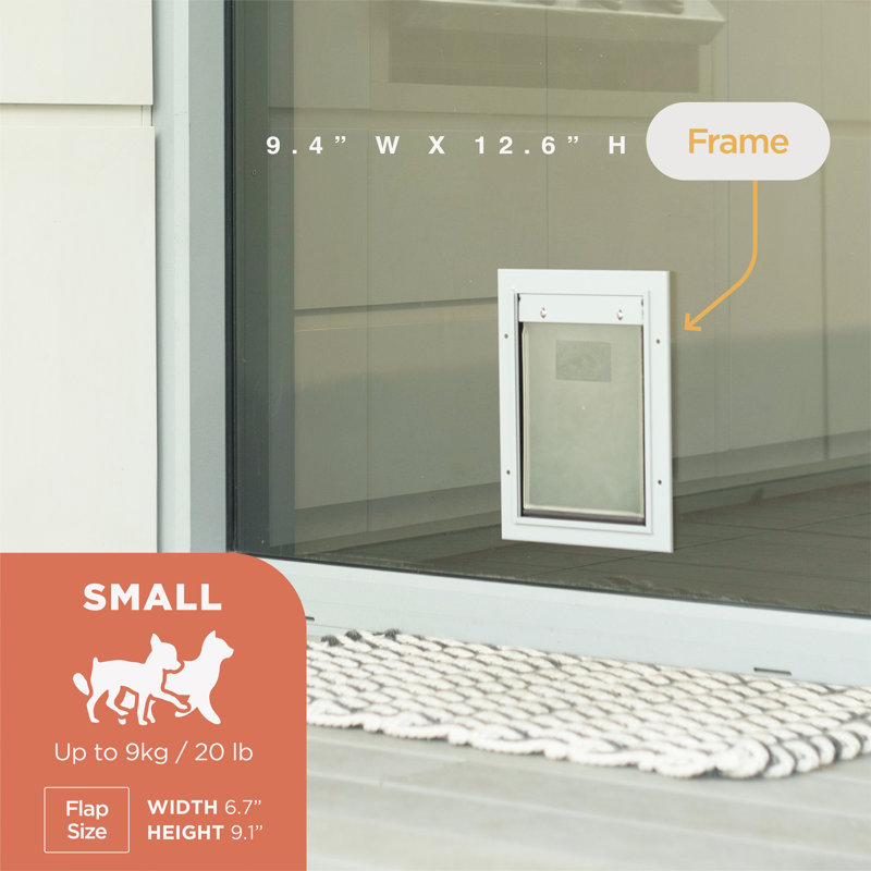 Porte pour animaux en aluminium l 9,45 po x H 12,6 po