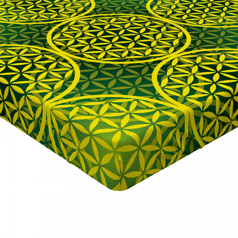 Microfiber Geometric Fitted Sheet, Queen Fitted Sheet