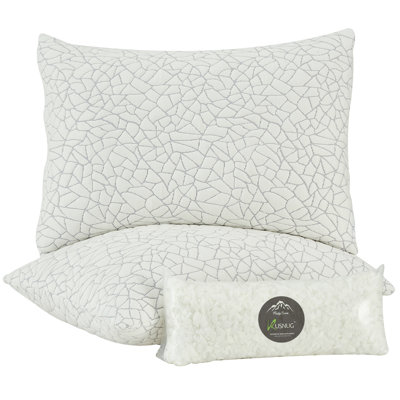 Memory Foam and Polyester Comfort Pillows (Set of 2)