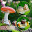 7 pièces en résine d'écureuil et de hérisson avec gland et champignon 7 pièces