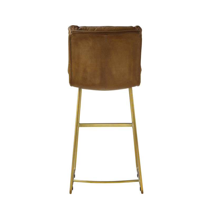 Alsey Upholstered Stool with Sled Base, Sahara