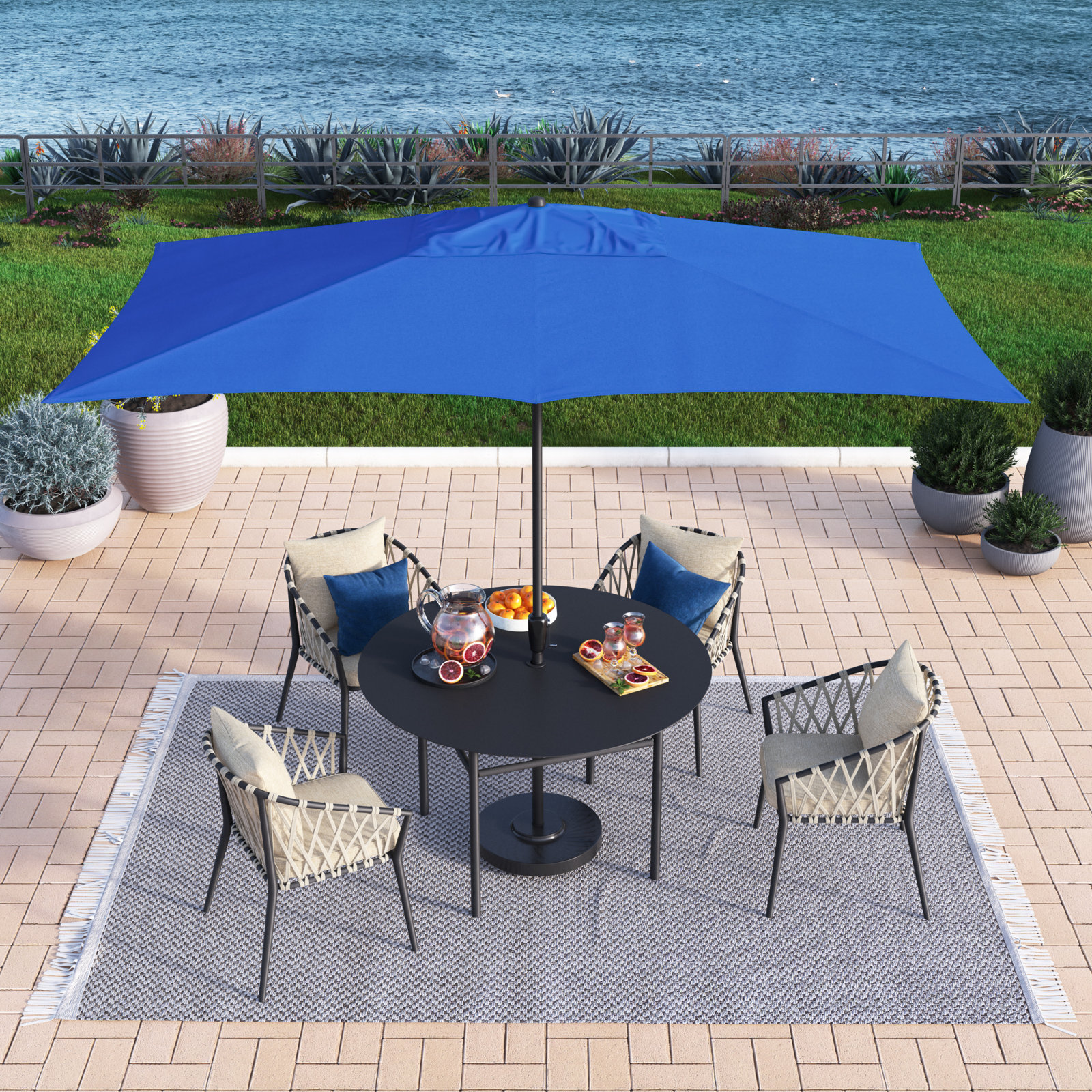 Toscana 70.1'' Outdoor Umbrella, Pacific Blue