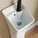 Deervalley Small Pedestal Bathroom Sink 11"L X 13"W X 35"H Ceramic One Piece Bath Sink With Overflow