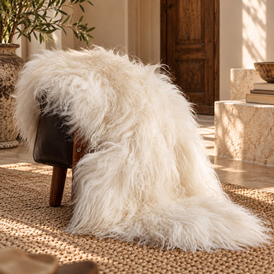 Tapis d'intérieur en peau de mouton 