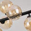 Lustre linéaire moderne en verre bullé à 12 lumières à intensité variable Spoutnik-1603658122