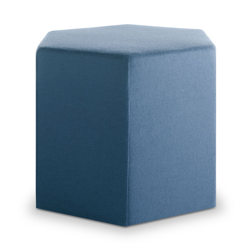 Hecks Hexagon Ottoman, Vesper Marine Blue