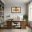 Lustre tendance élégant en cristal avec cadre doré-320999353