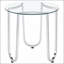 Ensemble de tables basses rondes chromées 2 pièces avec dessus en verre trempé, parfait pour les salons modernes et élégants
