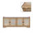 Farmhouse Rattan Door Storage Bench with Cushioned Seat, Adjustable Shelves, Multifunctional Wood Shoe Bench for Entryway, Hallway and Living Room-822171675